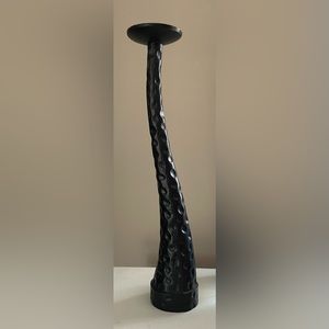 Figural Black Tentacle Candlestick Very Heavy Unique 11 3/4” Tall
